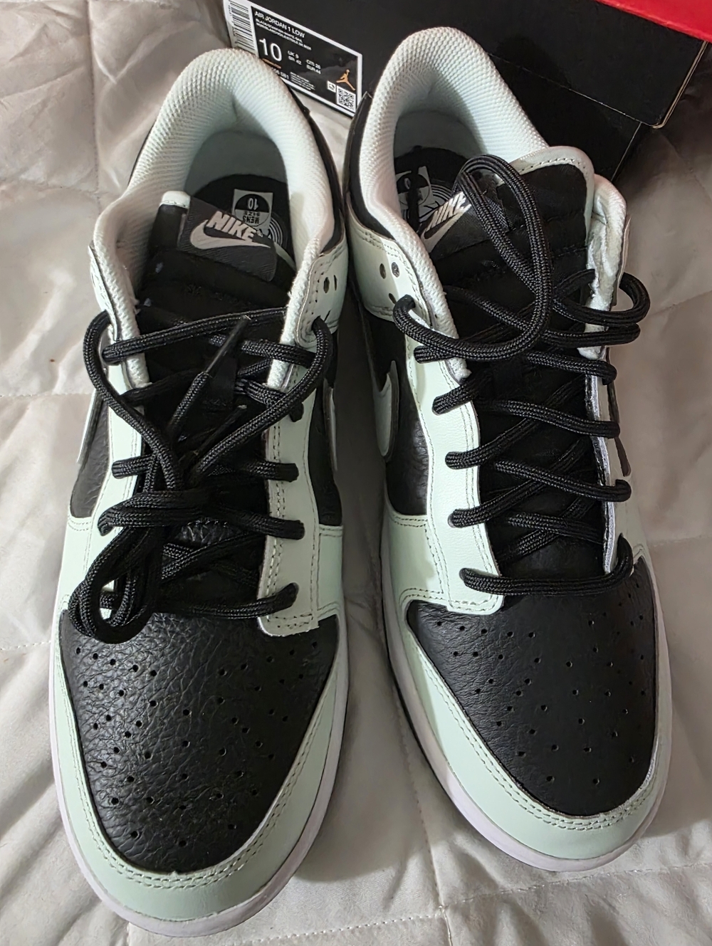 Nike Dunk Low PRM, Size 10m, New.  - Black & Mint Green